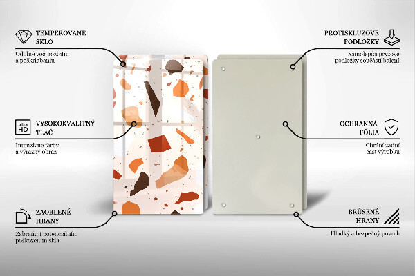 Steklena podloga za rezanje Dekorativna kamenina