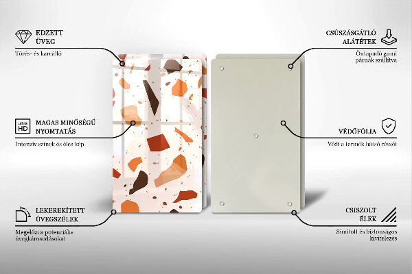 Steklena podloga za rezanje Dekorativna kamenina