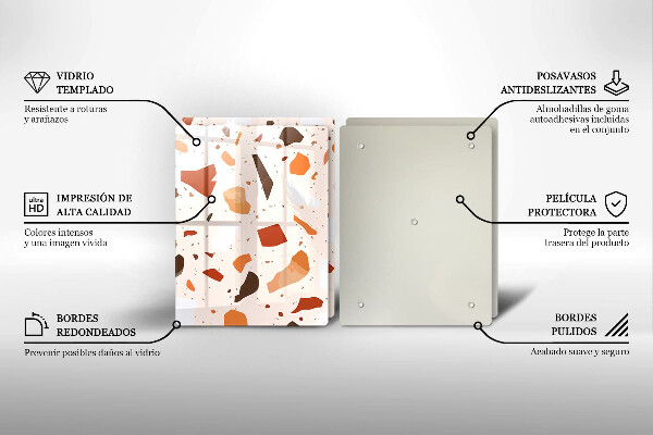 Steklena podloga za rezanje Dekorativna kamenina