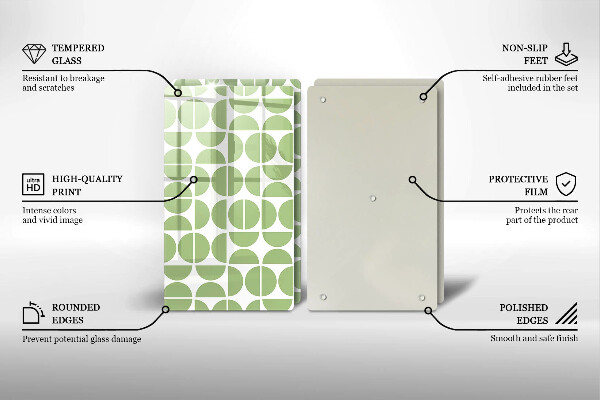 Steklena podloga za rezanje Vzorec boho oblik