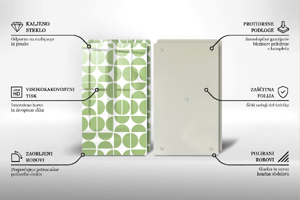 Steklena podloga za rezanje Vzorec boho oblik