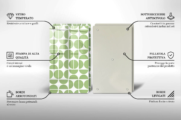 Steklena podloga za rezanje Vzorec boho oblik