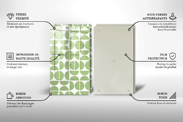 Steklena podloga za rezanje Vzorec boho oblik