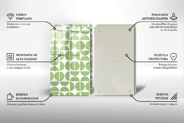 Steklena podloga za rezanje Vzorec boho oblik