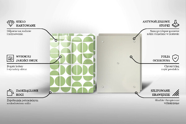 Steklena podloga za rezanje Vzorec boho oblik