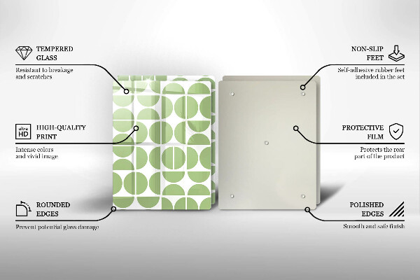 Steklena podloga za rezanje Vzorec boho oblik