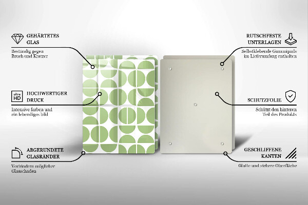 Steklena podloga za rezanje Vzorec boho oblik