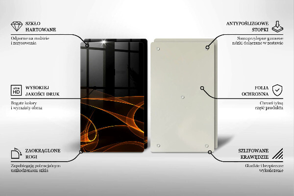 Steklena podloga za rezanje Abstraktne črte