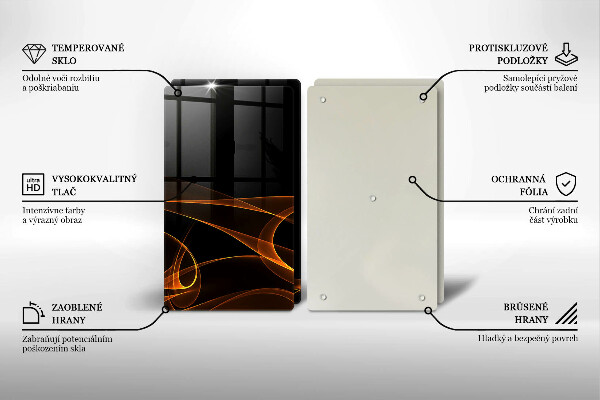 Steklena podloga za rezanje Abstraktne črte