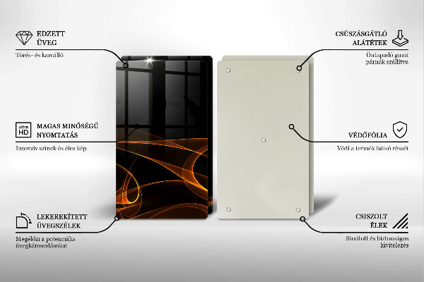 Steklena podloga za rezanje Abstraktne črte