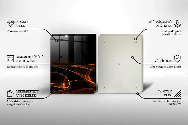 Steklena podloga za rezanje Abstraktne črte