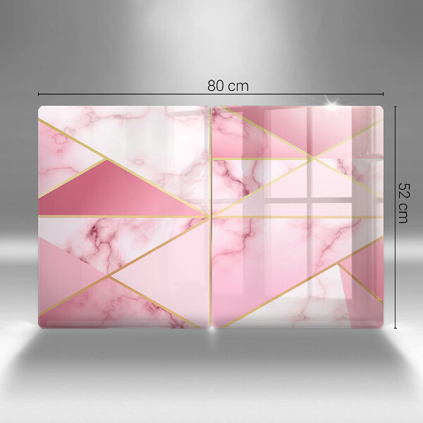 Steklena podloga za rezanje Geometrijski marmor