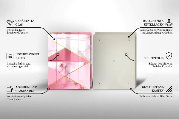 Steklena podloga za rezanje Geometrijski marmor