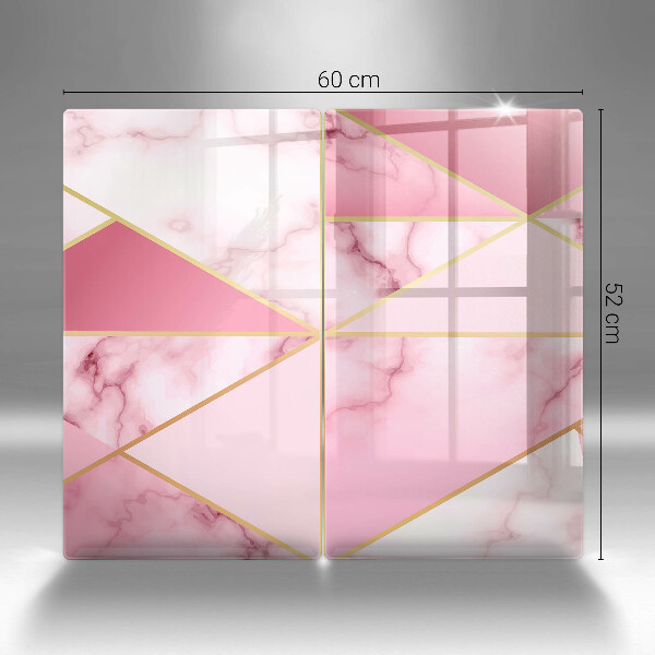 Steklena podloga za rezanje Geometrijski marmor