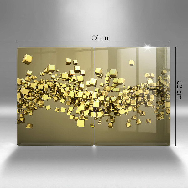 Steklena podloga za rezanje Abstraktna 3D geometrija