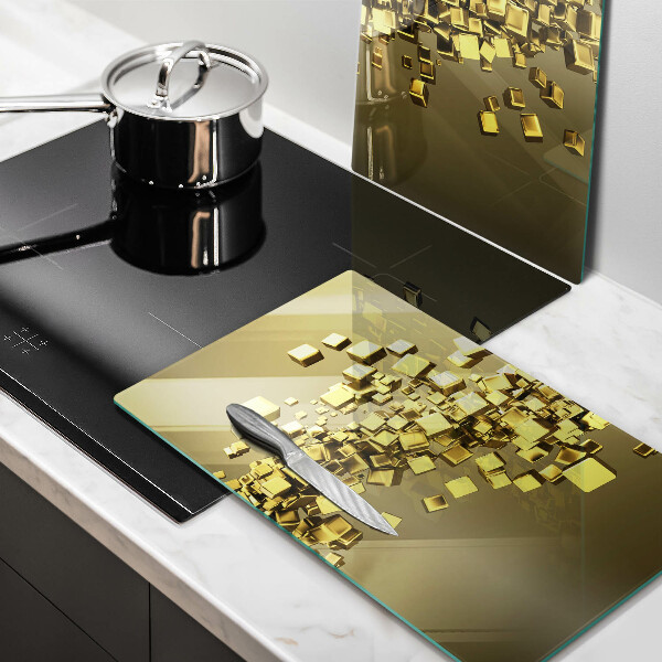 Steklena podloga za rezanje Abstraktna 3D geometrija