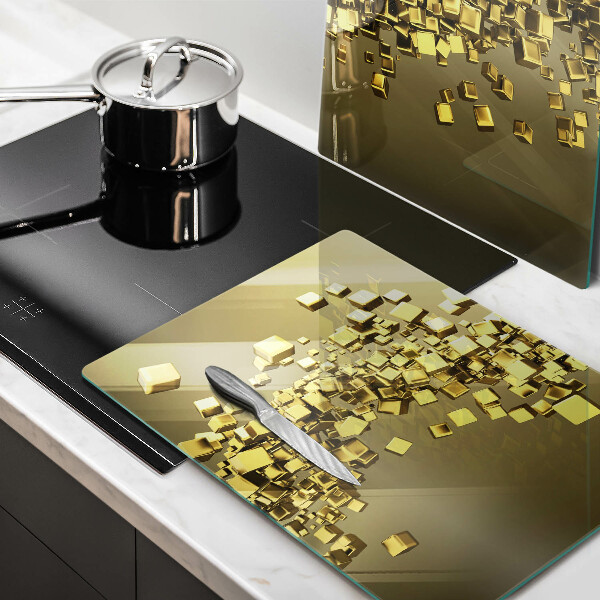 Steklena podloga za rezanje Abstraktna 3D geometrija