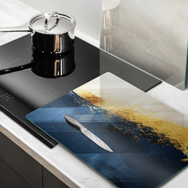 Steklena podloga za rezanje Zlata abstrakcija