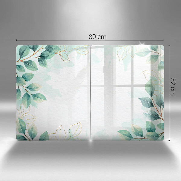 Steklena podloga za rezanje Poslikani listi