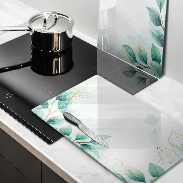 Steklena podloga za rezanje Poslikani listi