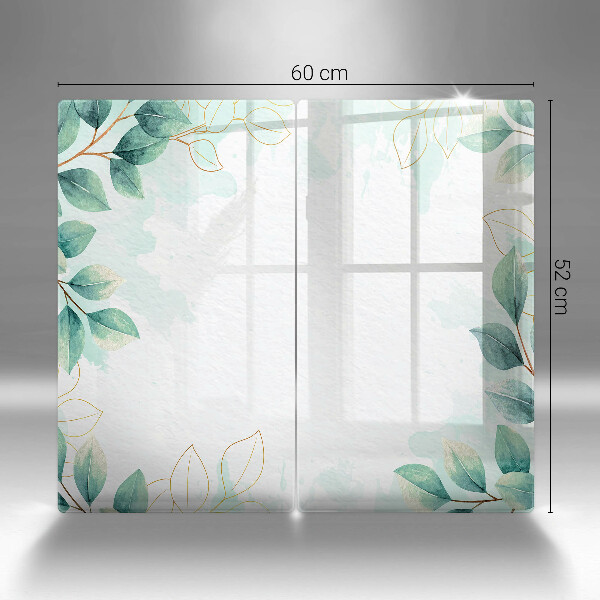 Steklena podloga za rezanje Poslikani listi