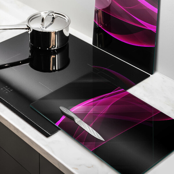 Steklena podloga za rezanje Rožnata abstrakcija