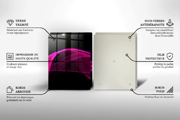 Steklena podloga za rezanje Rožnata abstrakcija