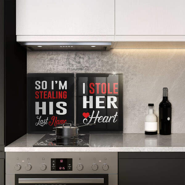 Steklena podloga za rezanje Napis stavek vzorec