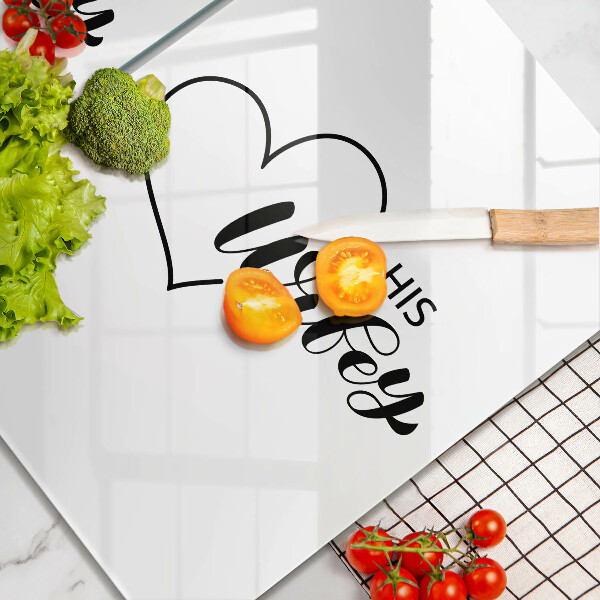 Steklena podloga za rezanje Napis stavek vzorec