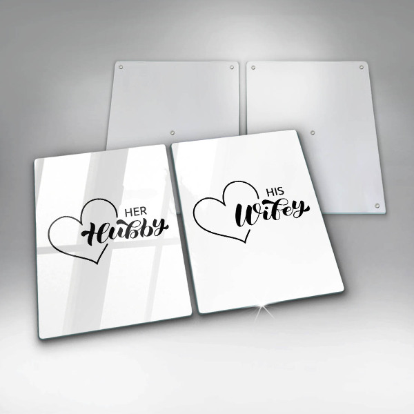 Steklena podloga za rezanje Napis stavek vzorec