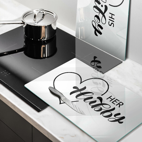 Steklena podloga za rezanje Napis stavek vzorec