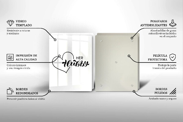 Steklena podloga za rezanje Napis stavek vzorec