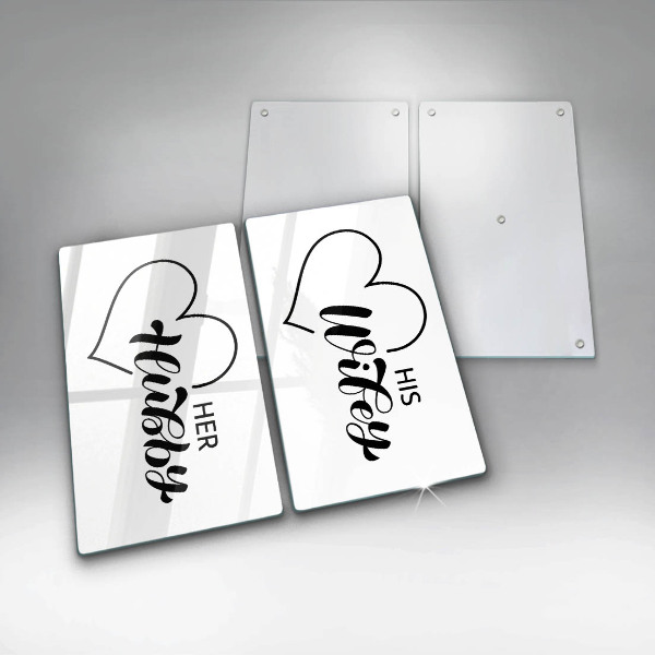 Steklena podloga za rezanje Napis stavek vzorec