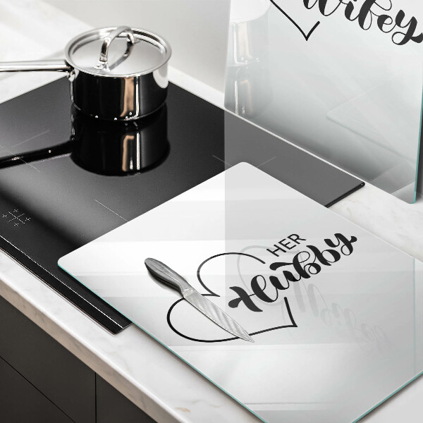 Steklena podloga za rezanje Napis stavek vzorec