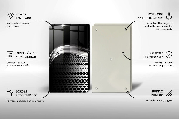 Steklena podloga za rezanje Kovinska konstrukcija