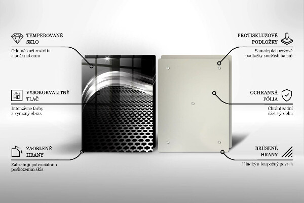 Steklena podloga za rezanje Kovinska konstrukcija