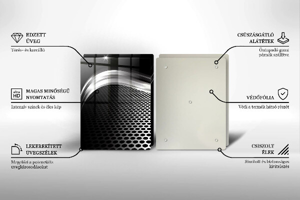 Steklena podloga za rezanje Kovinska konstrukcija