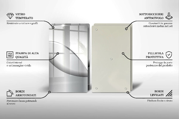 Steklena podloga za rezanje Oblikovanje abstraktnih črt