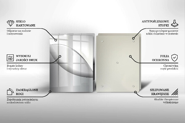Steklena podloga za rezanje Oblikovanje abstraktnih črt
