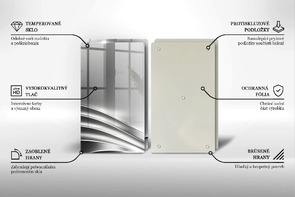 Steklena podloga za rezanje Kovinska konstrukcija