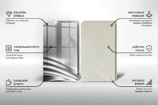 Steklena podloga za rezanje Kovinska konstrukcija