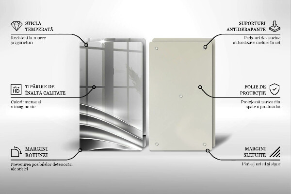 Steklena podloga za rezanje Kovinska konstrukcija
