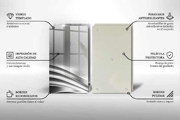 Steklena podloga za rezanje Kovinska konstrukcija