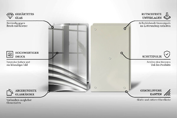Steklena podloga za rezanje Kovinska konstrukcija