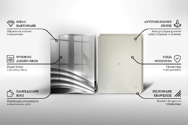 Steklena podloga za rezanje Kovinska konstrukcija