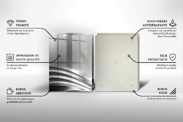 Steklena podloga za rezanje Kovinska konstrukcija