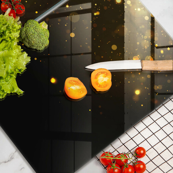 Steklena podloga za rezanje Zlate bleščice