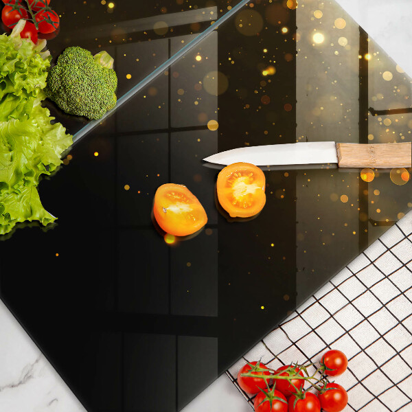 Steklena podloga za rezanje Zlate bleščice