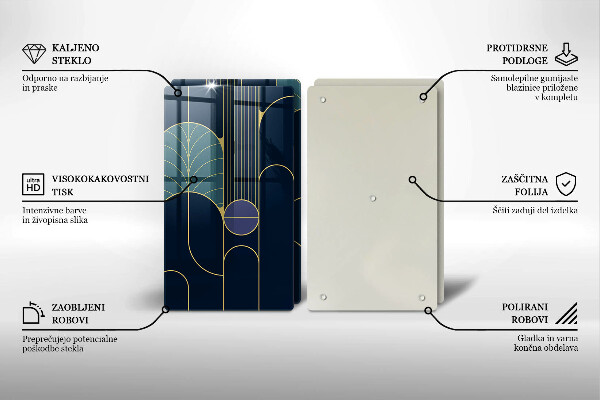 Steklena podloga za rezanje Abstraktna tema