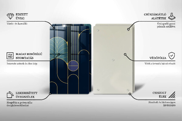 Steklena podloga za rezanje Abstraktna tema